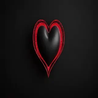 heart with black background