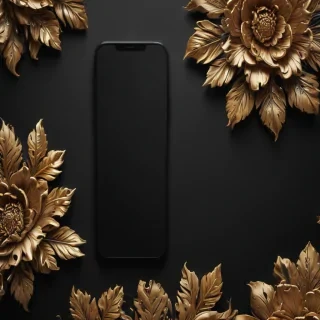 black background phone