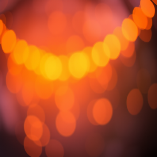 Create a warm, bokeh background with soft orange and purple tones, using a Canon EOS R5, 24mm lens, aperture f/2.8, shutter speed 1/60 sec, ISO 100, with a shallow depth of field for enhanced image quality.