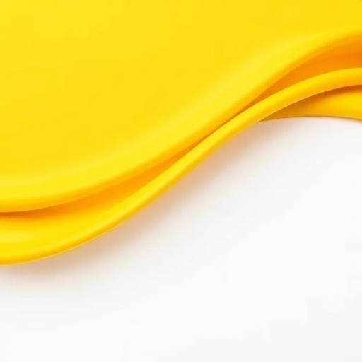create a high-resolution image of a smooth yellow wavy line on a white background using a DSLR camera with a 50mm lens, aperture set to f/1.8, ISO 100, and a focal length of 50mm, with soft natural lighting and a slightly elevated angle for depth.
