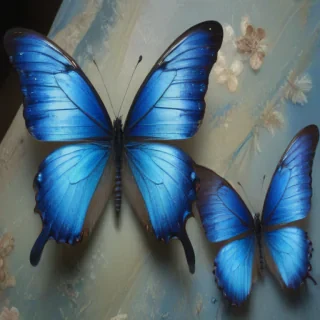 aesthetic blue butterfly