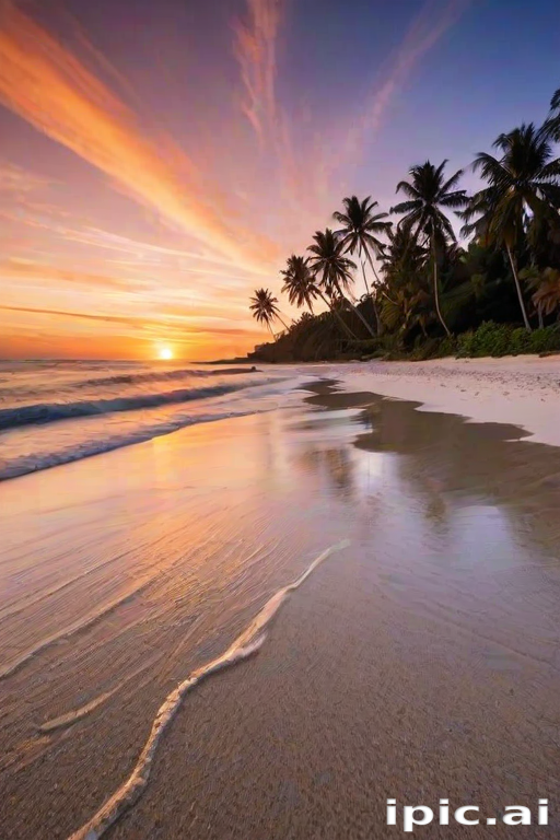 sunset on the beach backgrounds