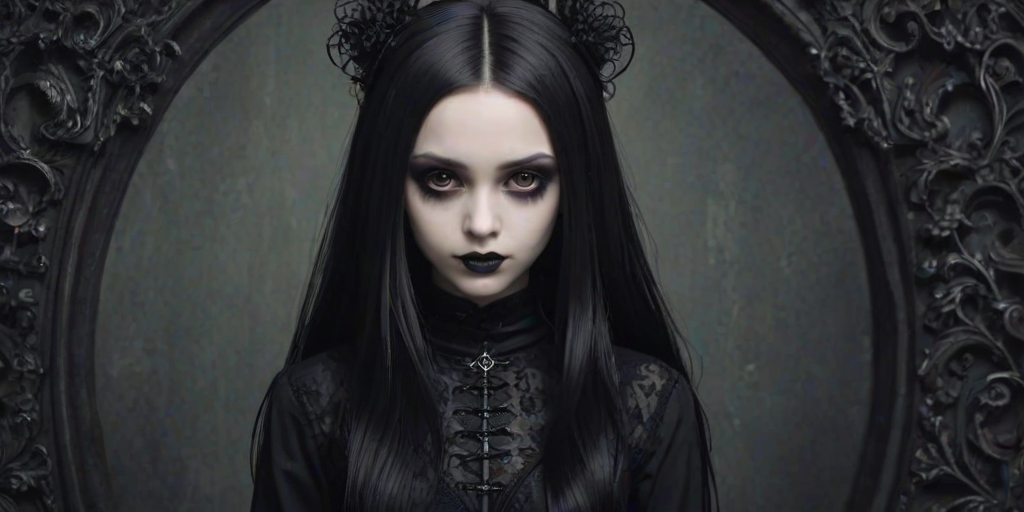 paperlarva, 1girl, gothic