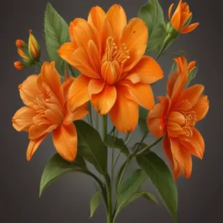 orange flower clipart