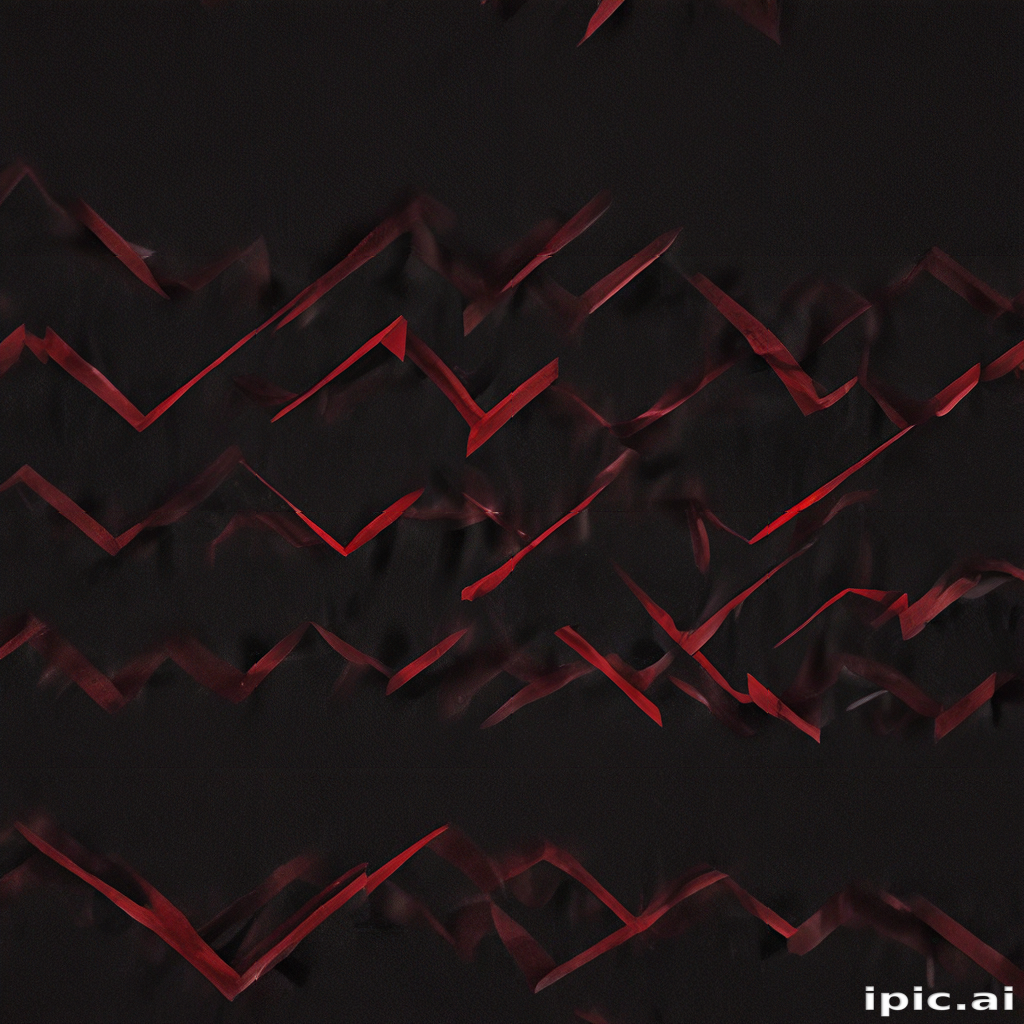 Abstract Red and Black Waves Creating a Dynamic Visual Rhythm and Energy