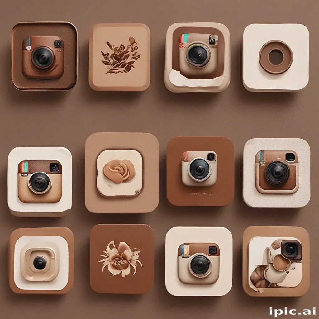 aesthetics brown instagram highlight icons