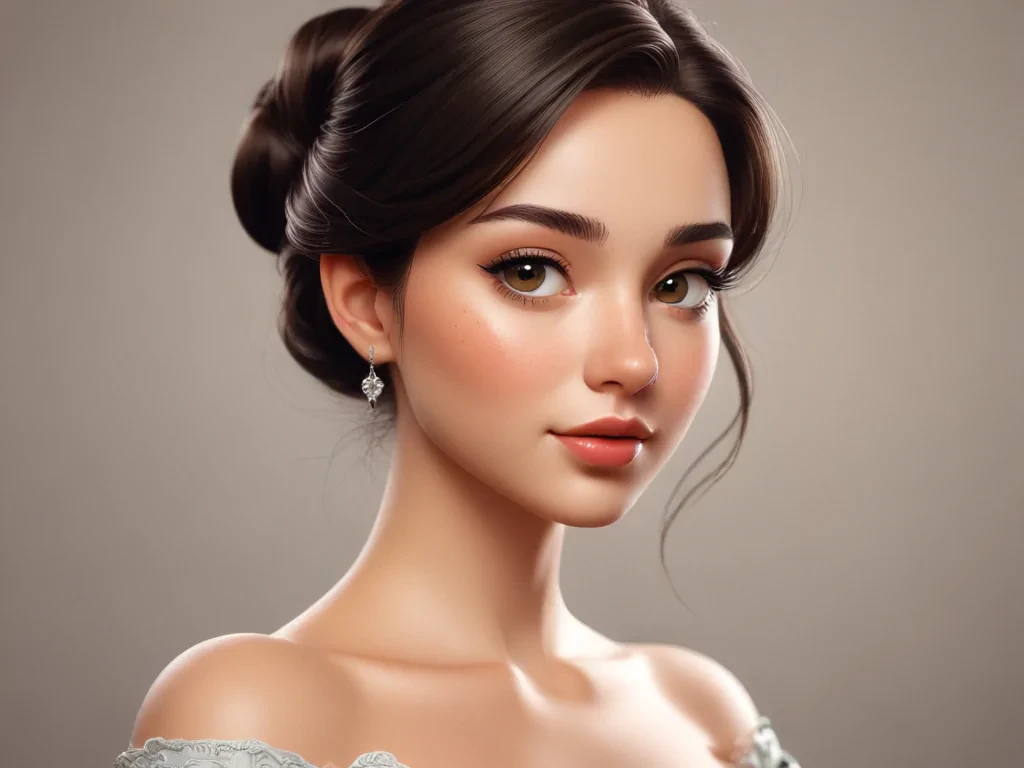 brunette cartoon character