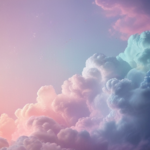 Soft Pastel Clouds Blending in a Serene Twilight Sky at Dusk
