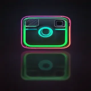 neon instagram logo