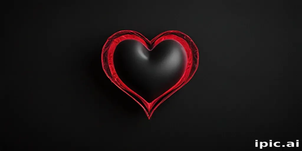 heart with black background