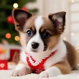cute christmas dog wallpaper