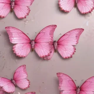 glitter pink butterfly wallpaper