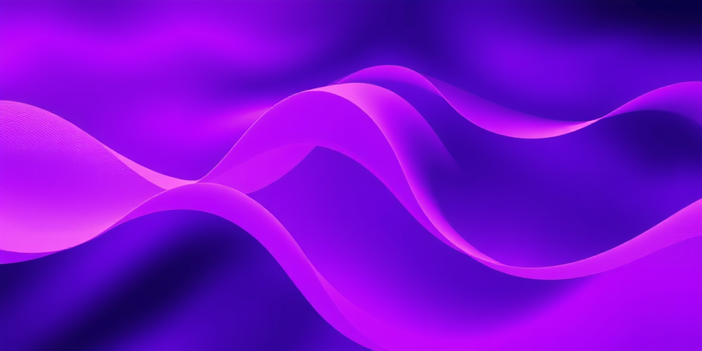 Generate a vibrant abstract image of wavy lines in shades of purple, captured with a DSLR camera at f/4, ISO 100, 1/125s, using a wide-angle lens and a focus on smooth gradients and fluid shapes.