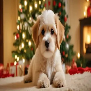 cute christmas dog wallpaper