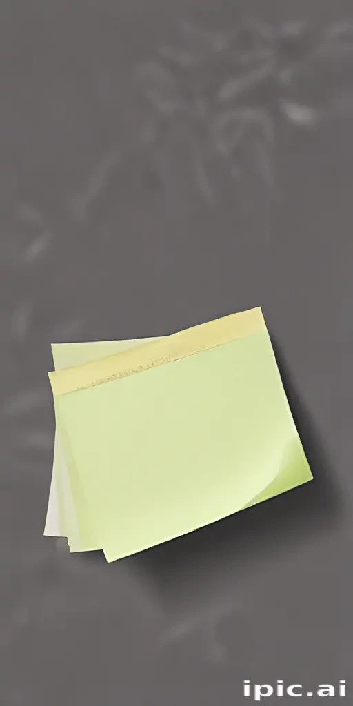 sticky note with transparent background