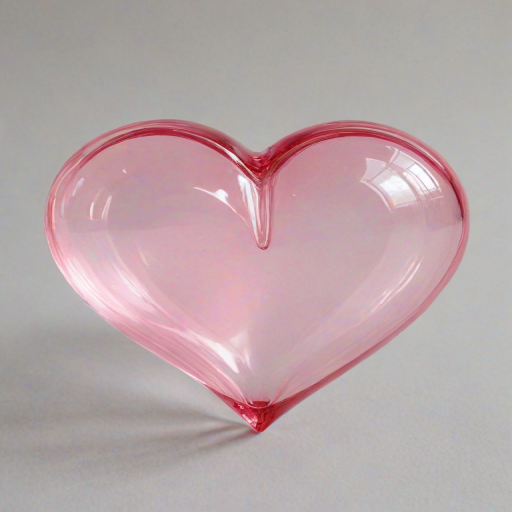 transparent pink heart