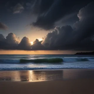 dark beach wallpaper