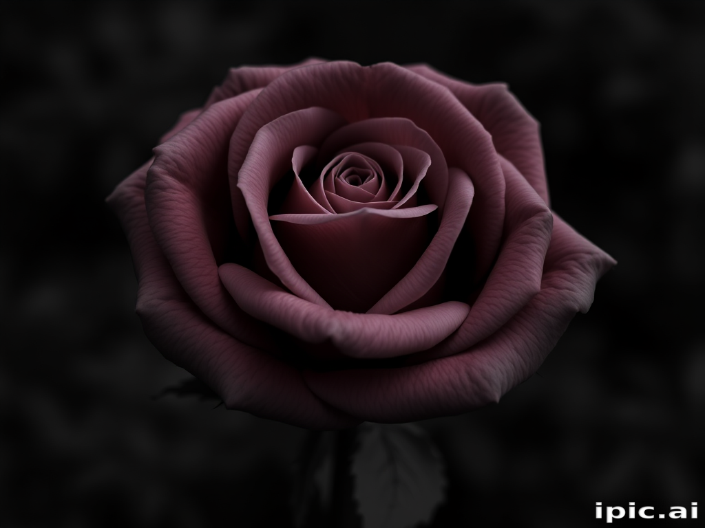 rose with black and white background