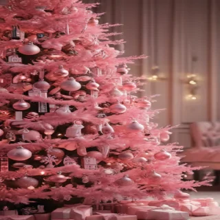 pink christmas aesthetic