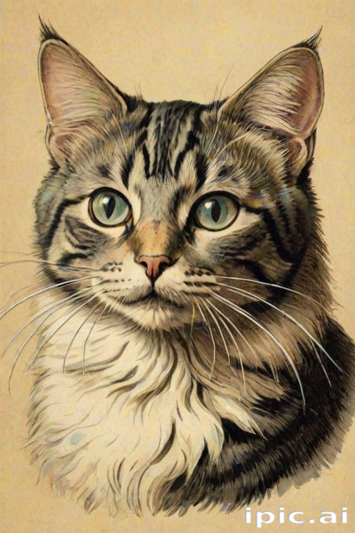 vintage cat illustration