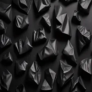crumpled black paper