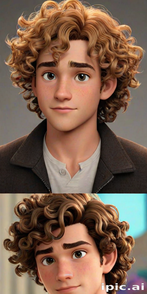 popular male cartoon characters with curly hair