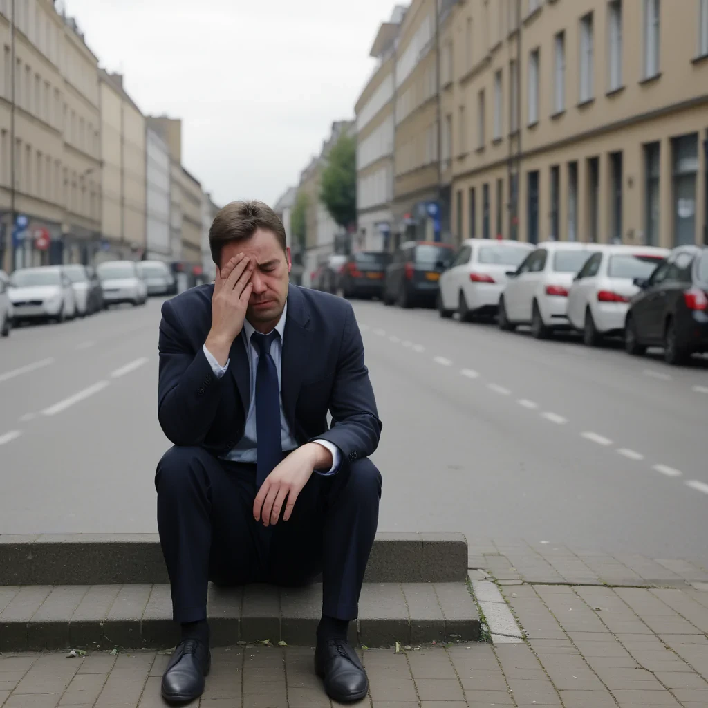 man in sad