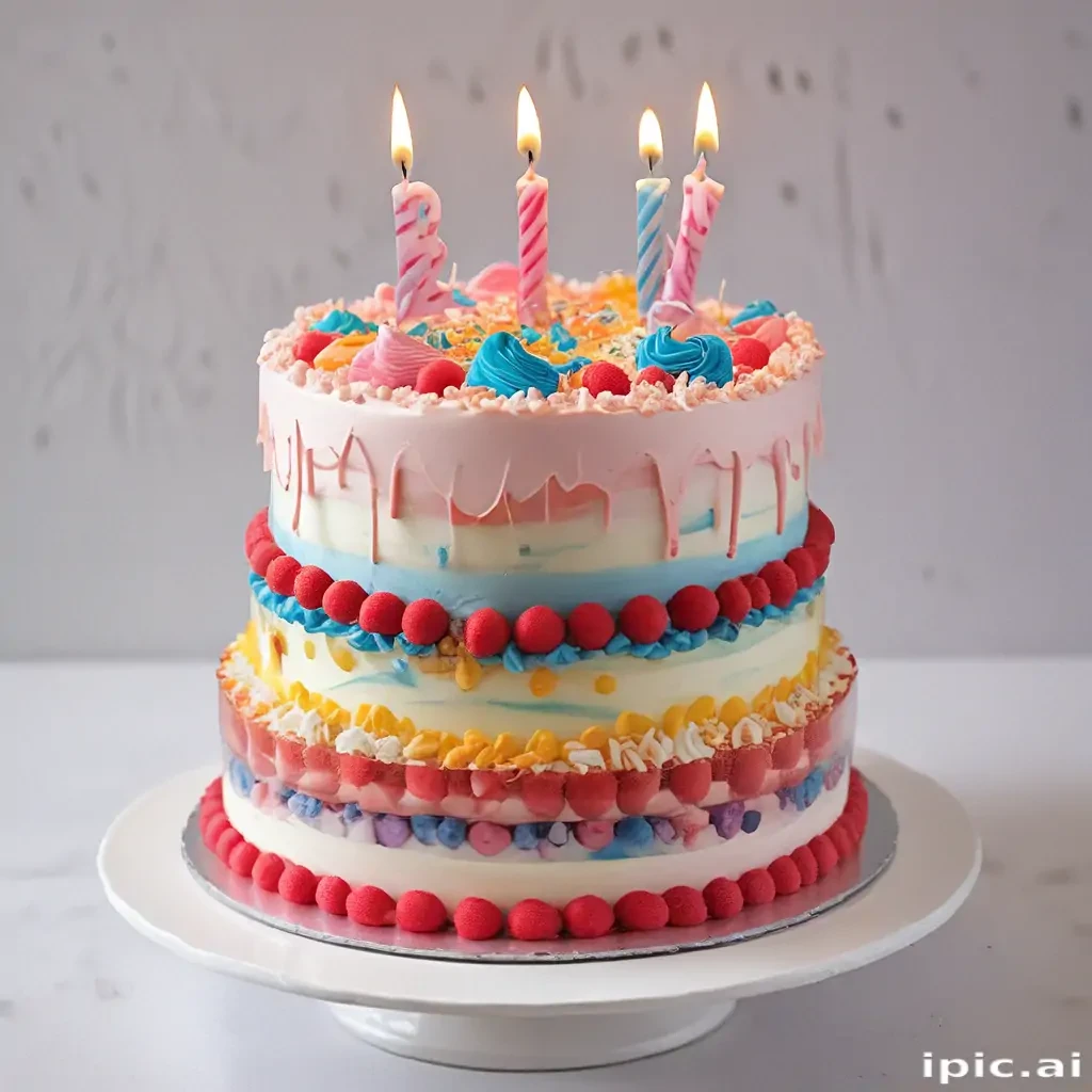 transparent birthday cake