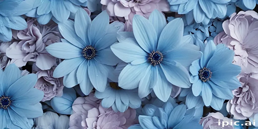 blue flower wallpaper aesthetic
