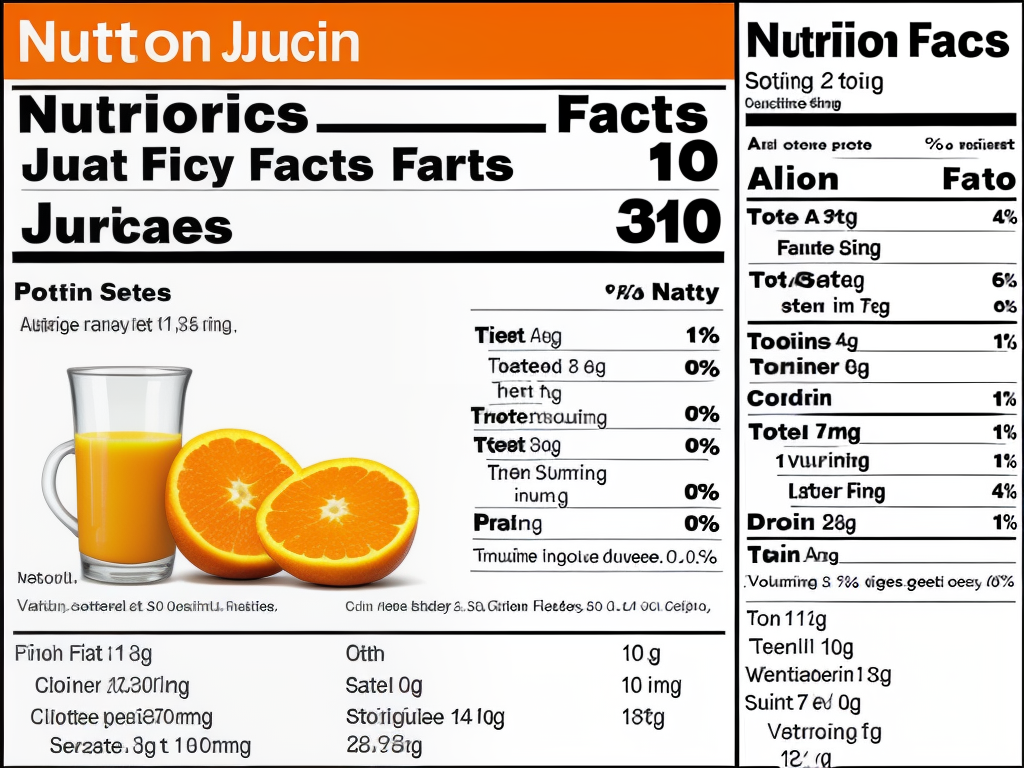 nutrition facts simply orange juice