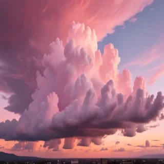 aesthetic pink clouds