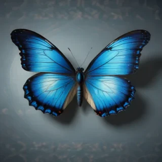 aesthetic blue butterfly