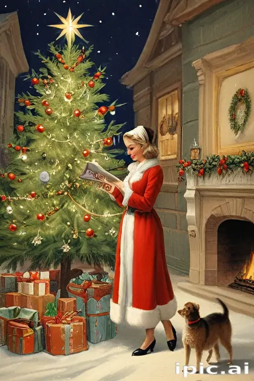vintage christmas illustration