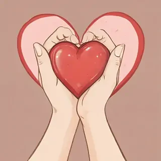 hand heart clipart