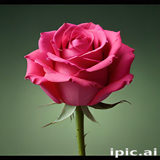 A Beautiful Pink Rose Displaying Its Delicate Petals and Vibrant Color