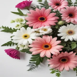 flowers with white background