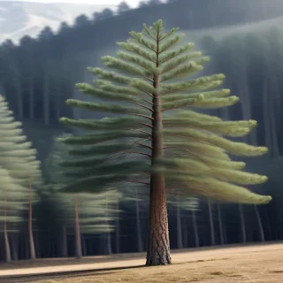 transparent pine tree