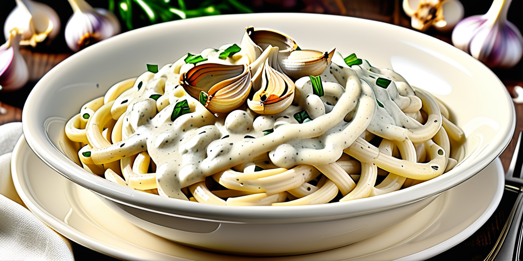 alfredo sauce with roasted garlic