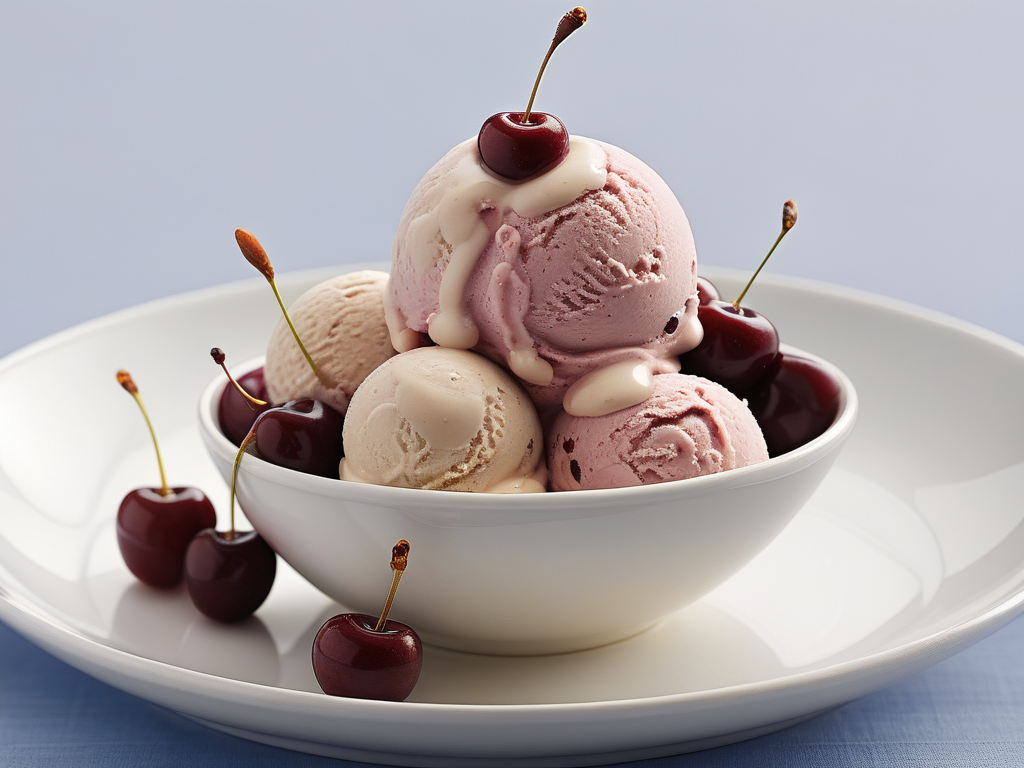 almond and cherry ice cream