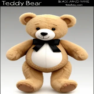 teddy bear clipart black and white
