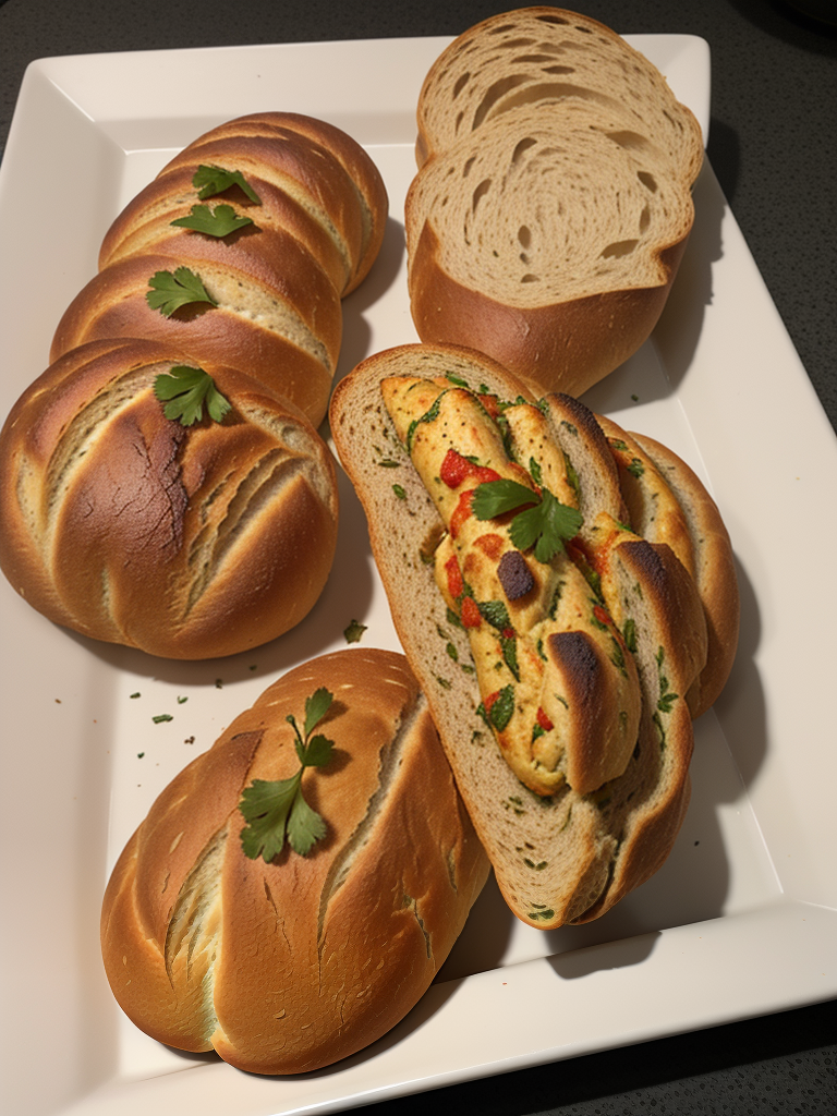 bread served with chicken tikka