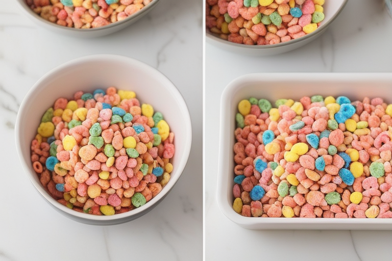 how to make rice crispy treats with fruity pebbles