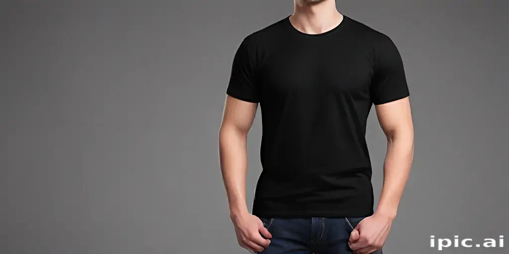 black t shirt mockup