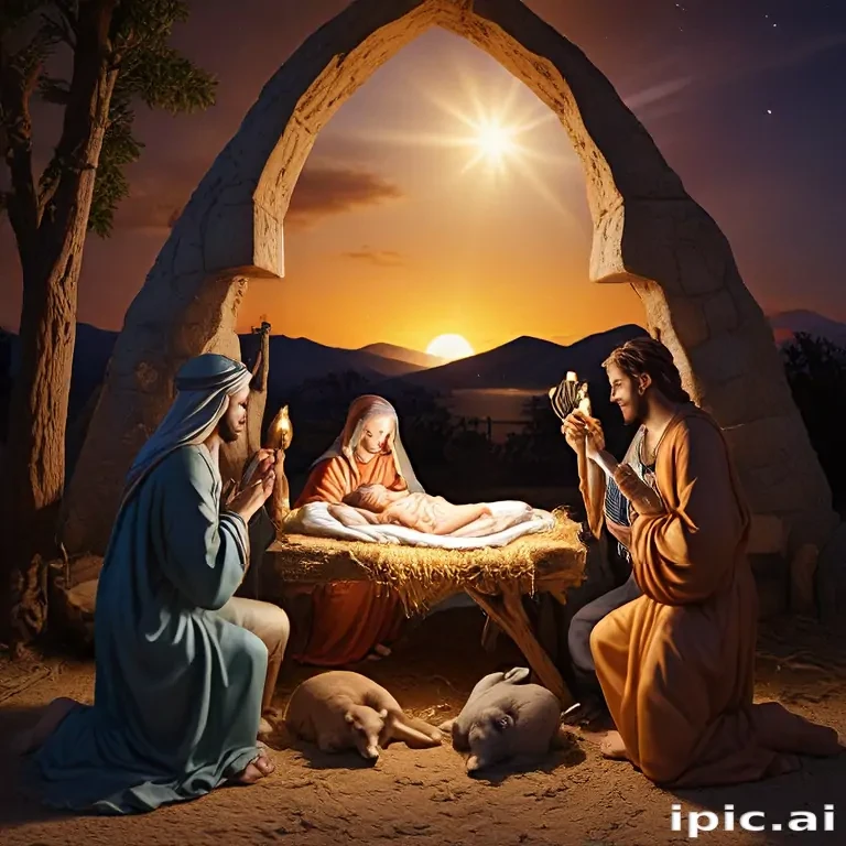 merry christmas nativity images free