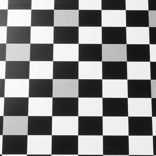 generate a high-resolution image of a classic black and white checkerboard pattern with even squares, use a DSLR camera, 50mm lens, aperture f/8, shutter speed 1/125s, ISO 100, top-down view, soft natural lighting