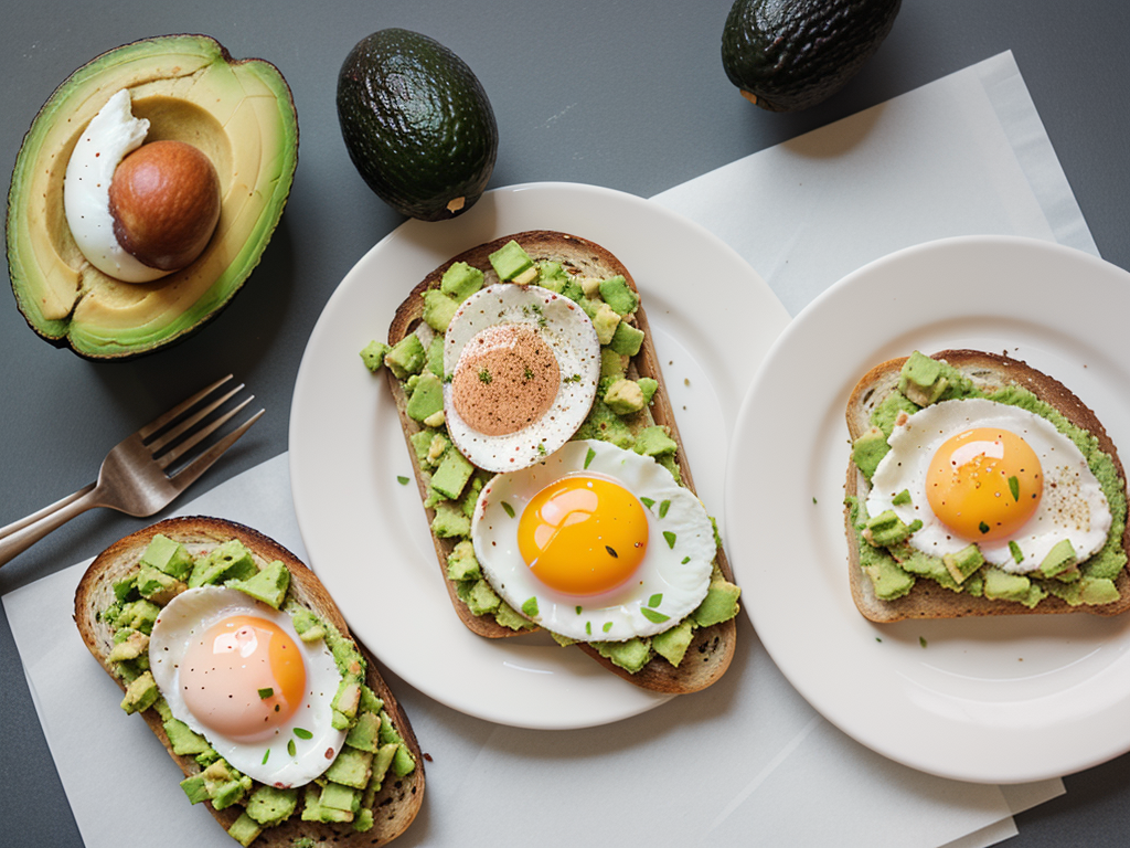 calories in avocado toast with egg