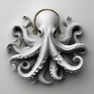 octopus clipart black and white