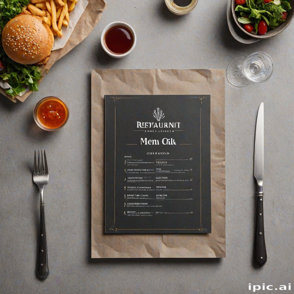 restaurant menu mockup