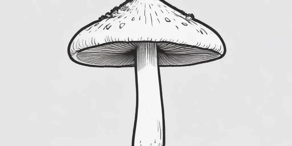 mushroom clip art black and white