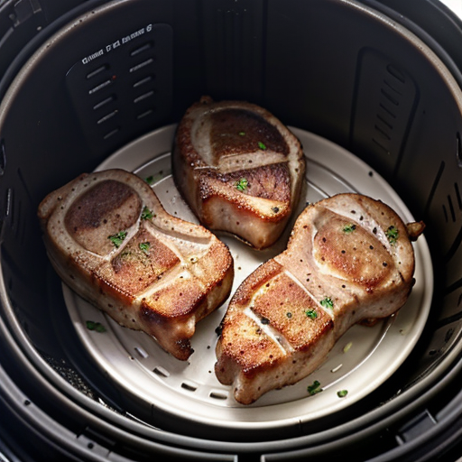 thin bone in pork chops in air fryer